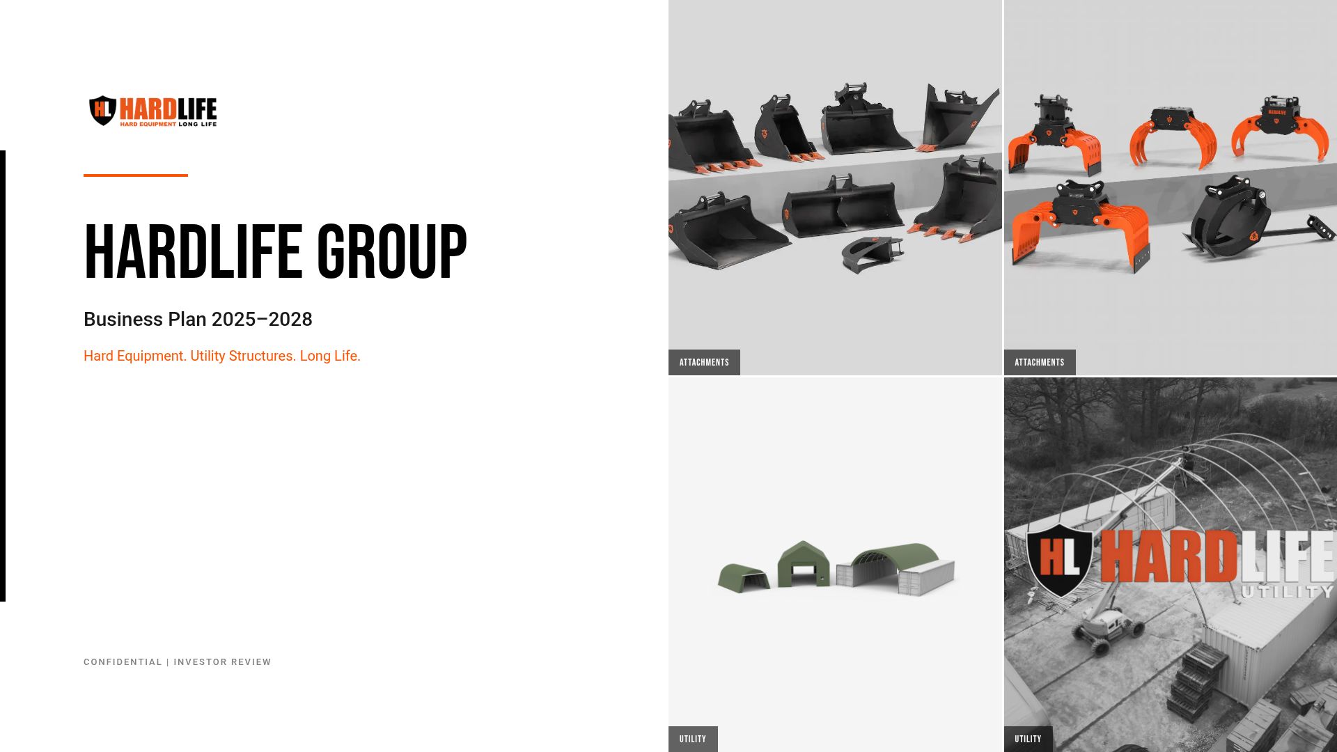 Hardlife Group Business Plan 2025–2028: Industrial Equipment