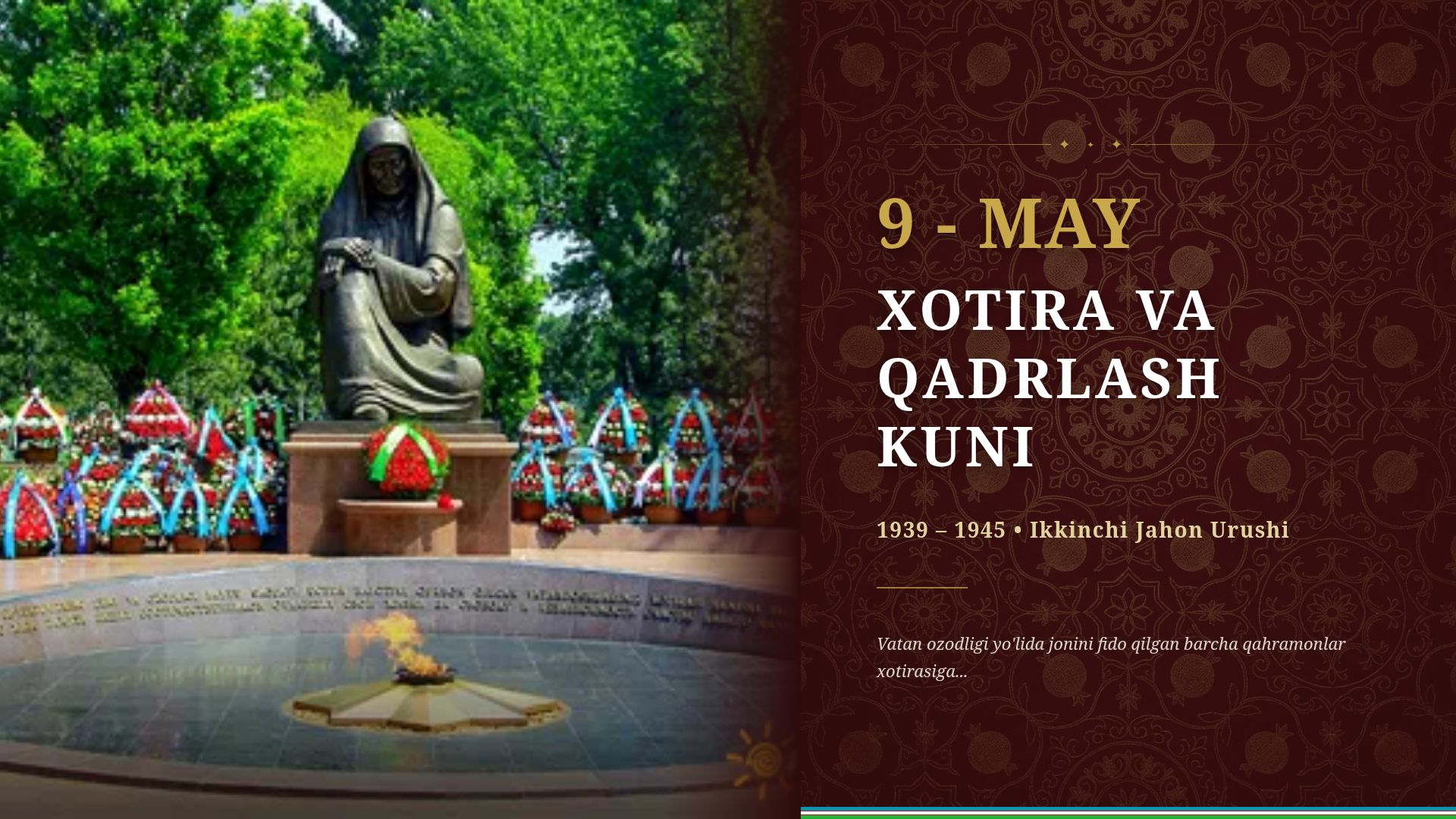 9-May Xotira va Qadrlash Kuni: Tarix va Qahramonlar