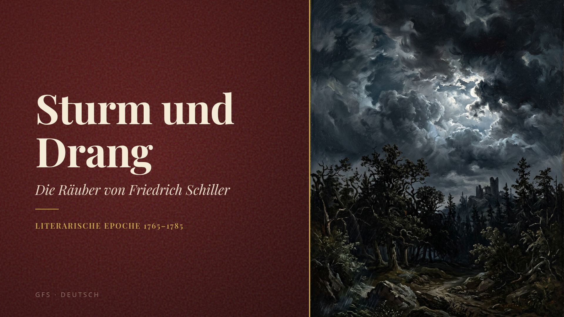 Sturm und Drang: Die Räuber von Friedrich Schiller