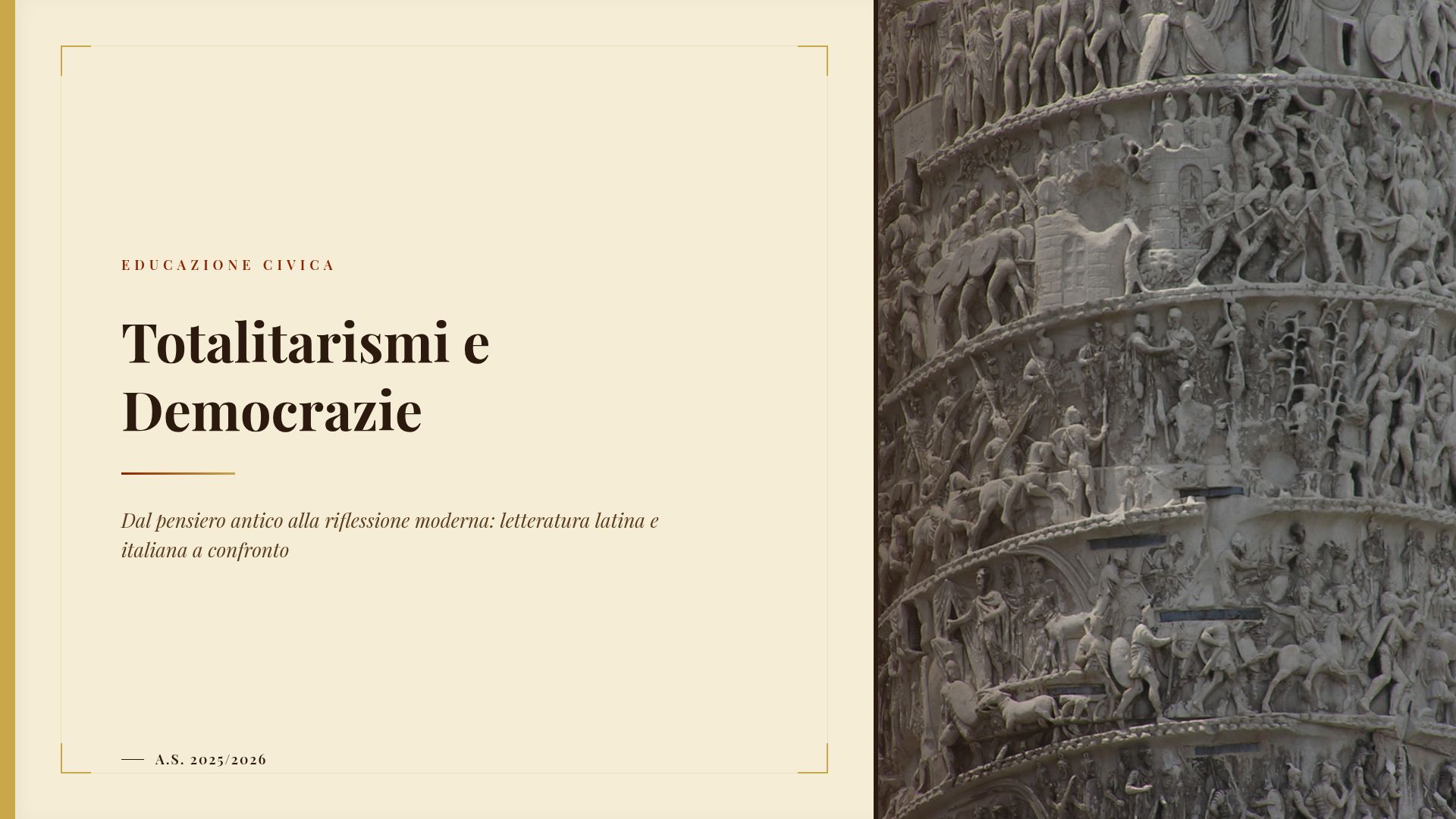 Totalitarismi e Democrazie nella Letteratura Italiana