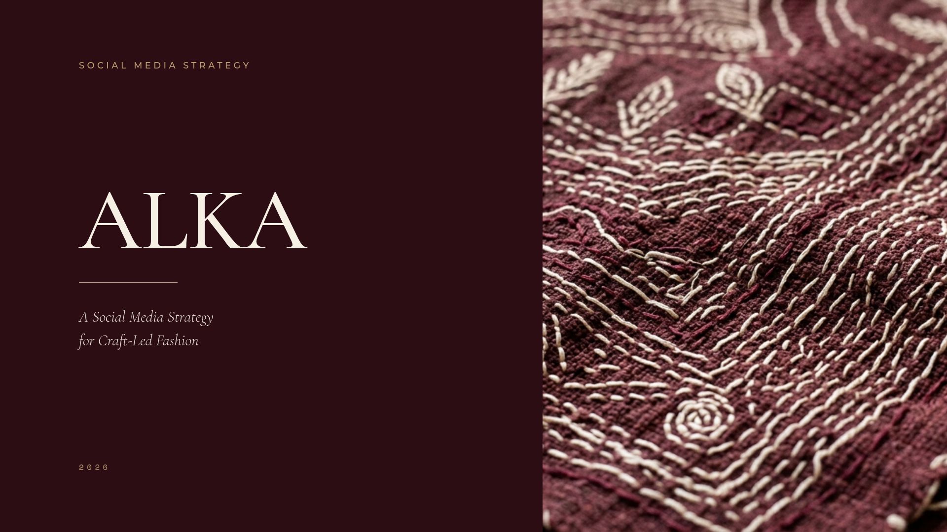 ALKA Social Media Strategy: Craft-Led Fashion Marketing