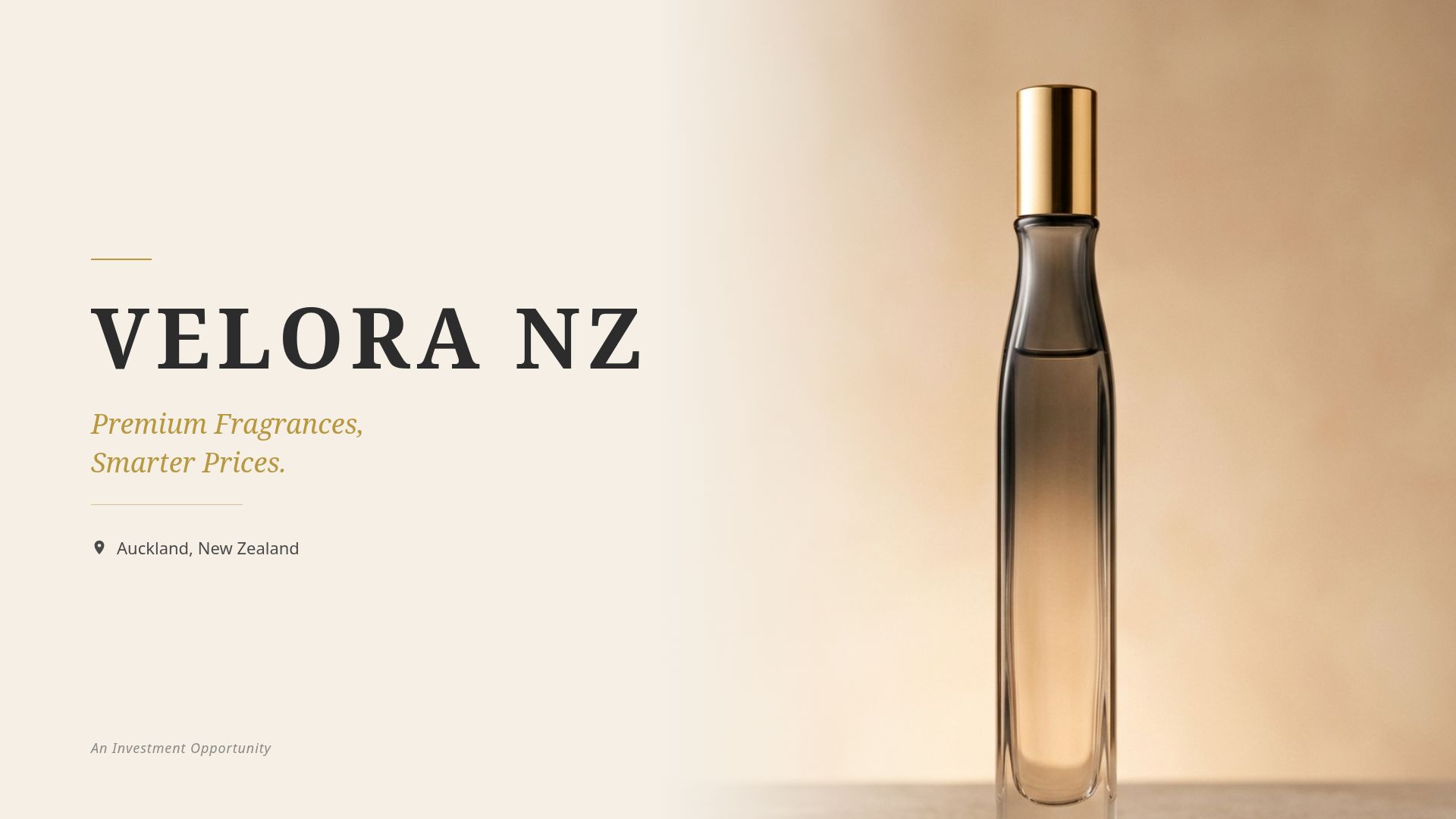 Velora NZ: Premium Fragrance Investment Opportunity