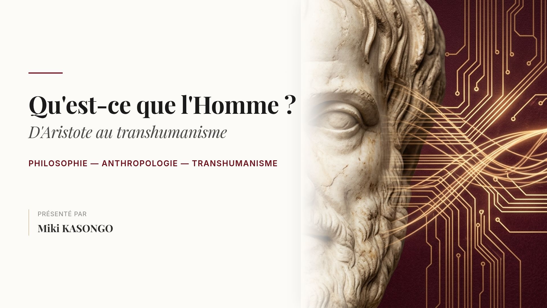 Qu'est-ce que l'Homme ? Aristote et Transhumanisme