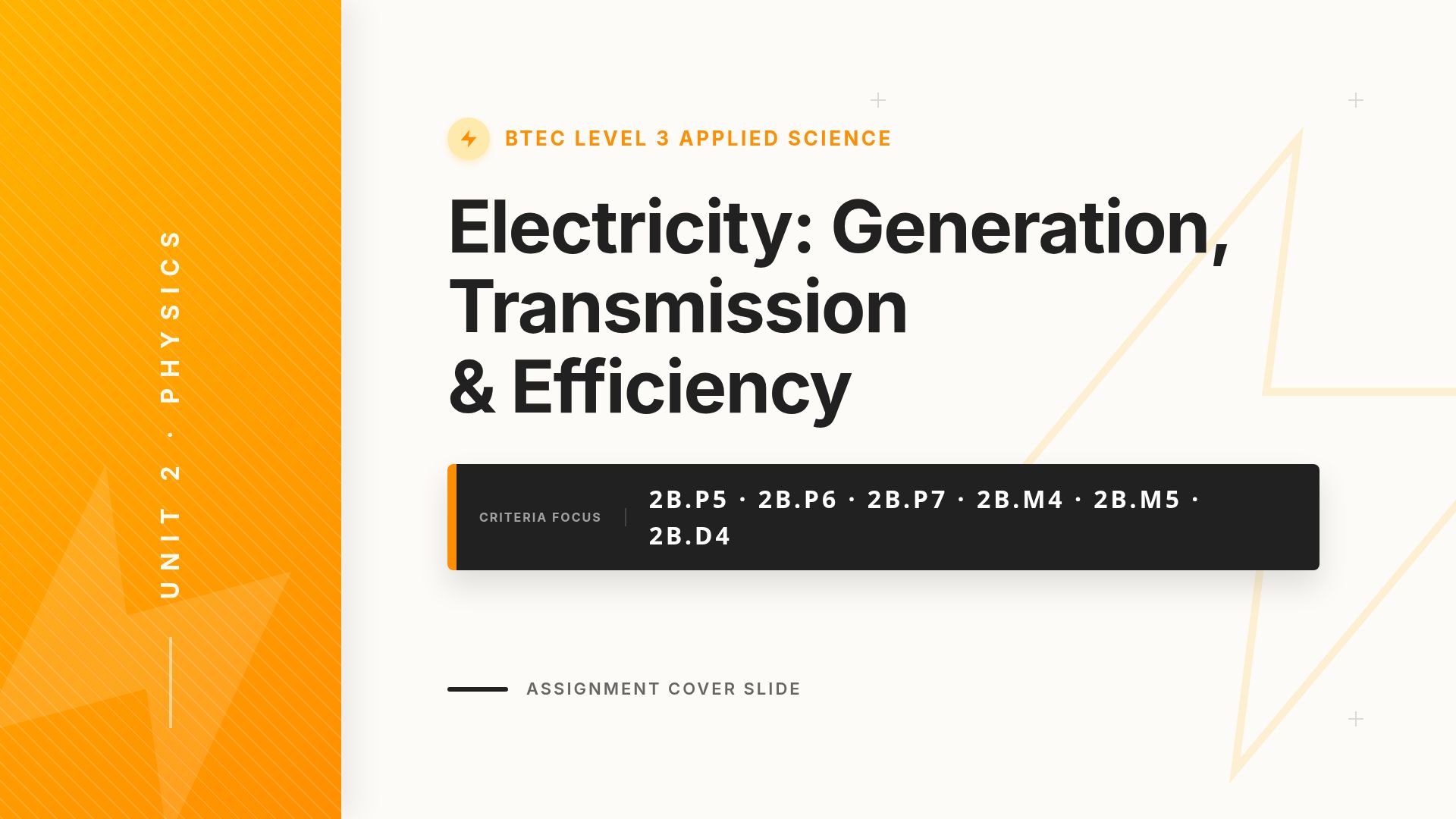Electricity Generation, Transmission & Efficiency Guide