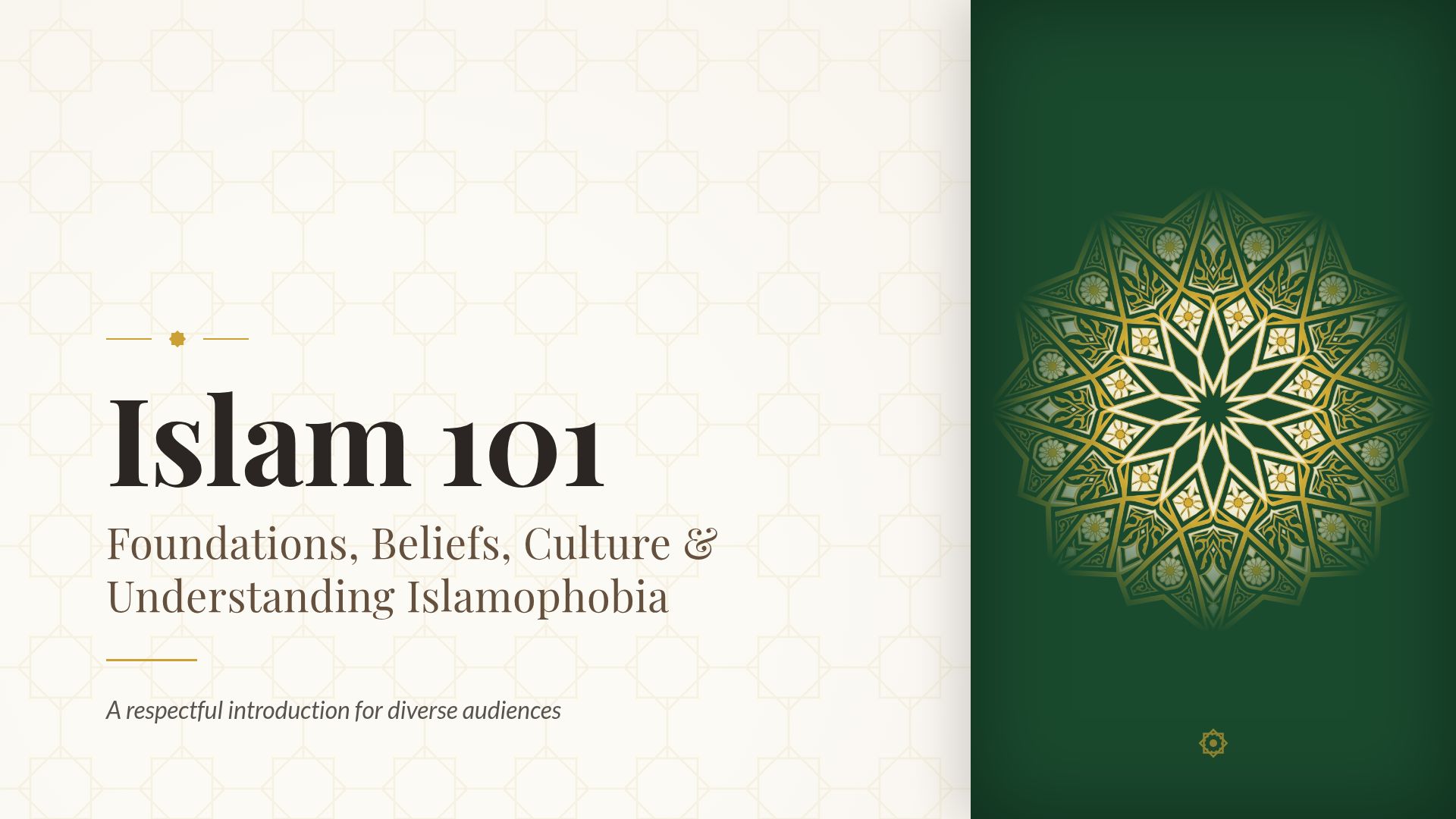 Islam 101: Beliefs, Five Pillars, and Culture