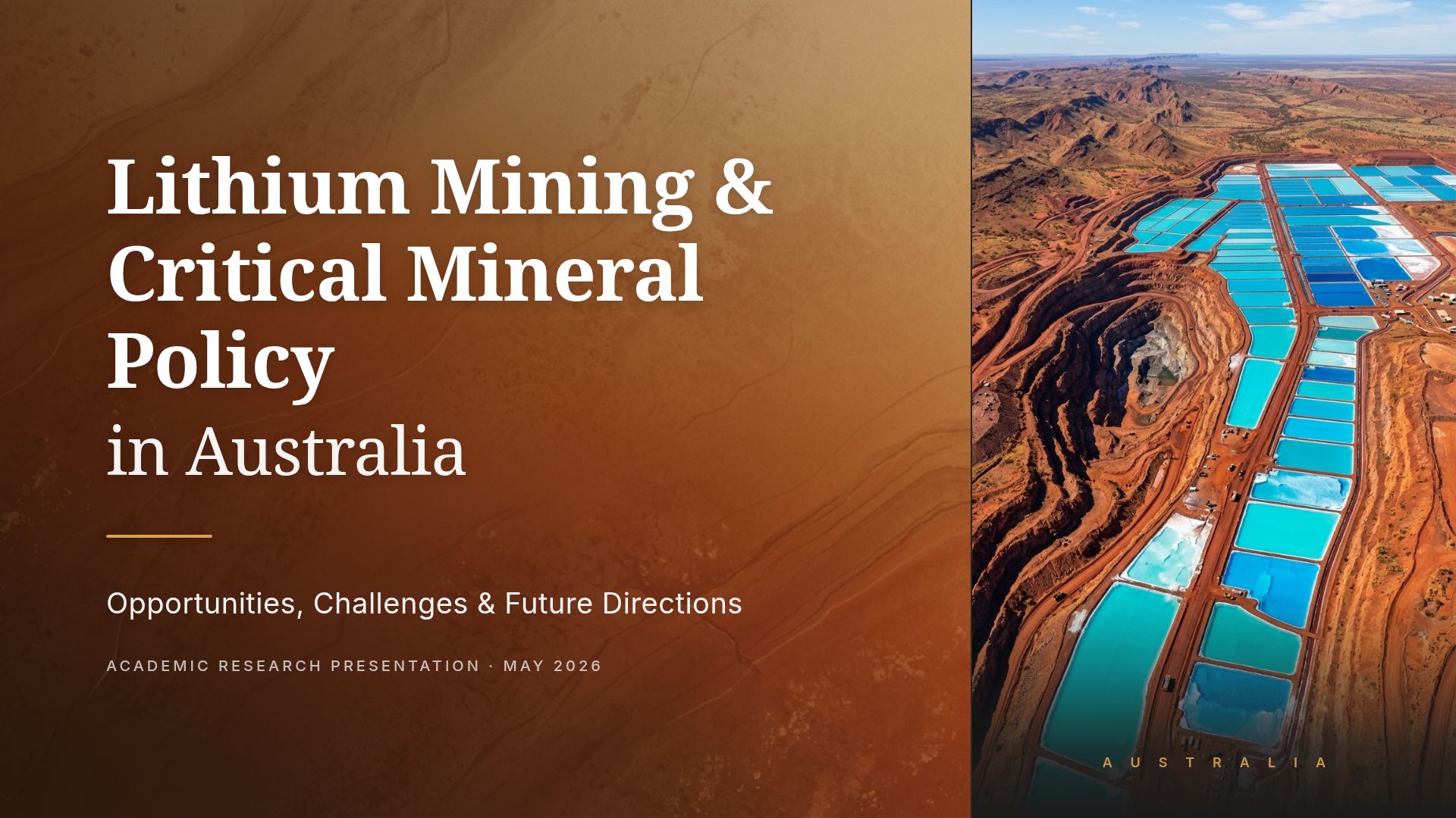Australia Lithium Mining & Critical Mineral Policy Research