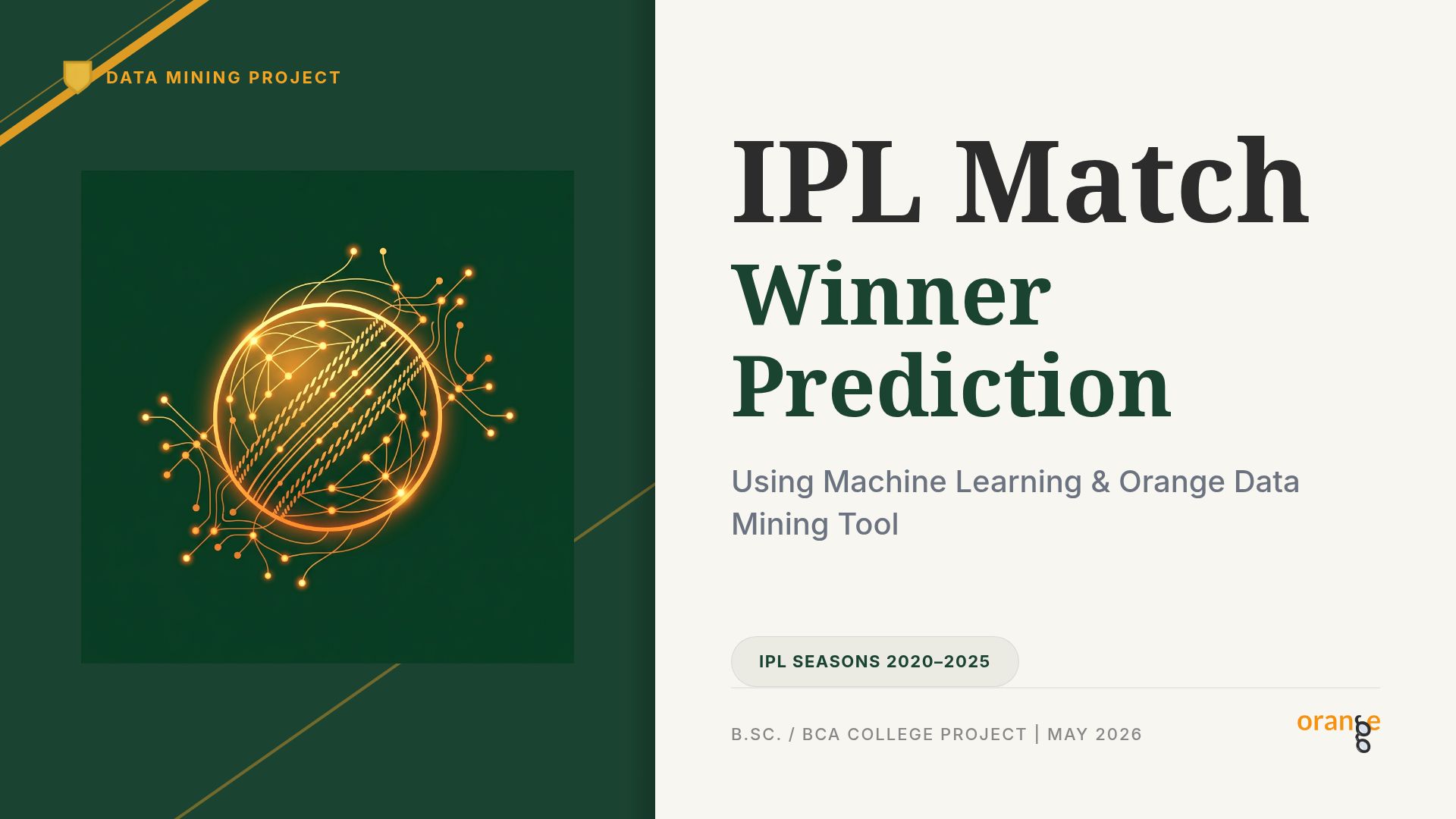 IPL Match Winner Prediction using Orange Data Mining Tool