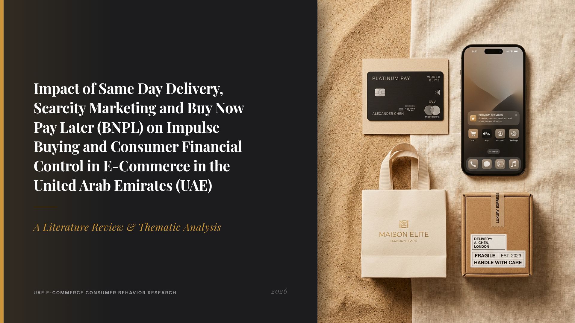 UAE E-Commerce: SDD, Scarcity, and BNPL Impulse Buying