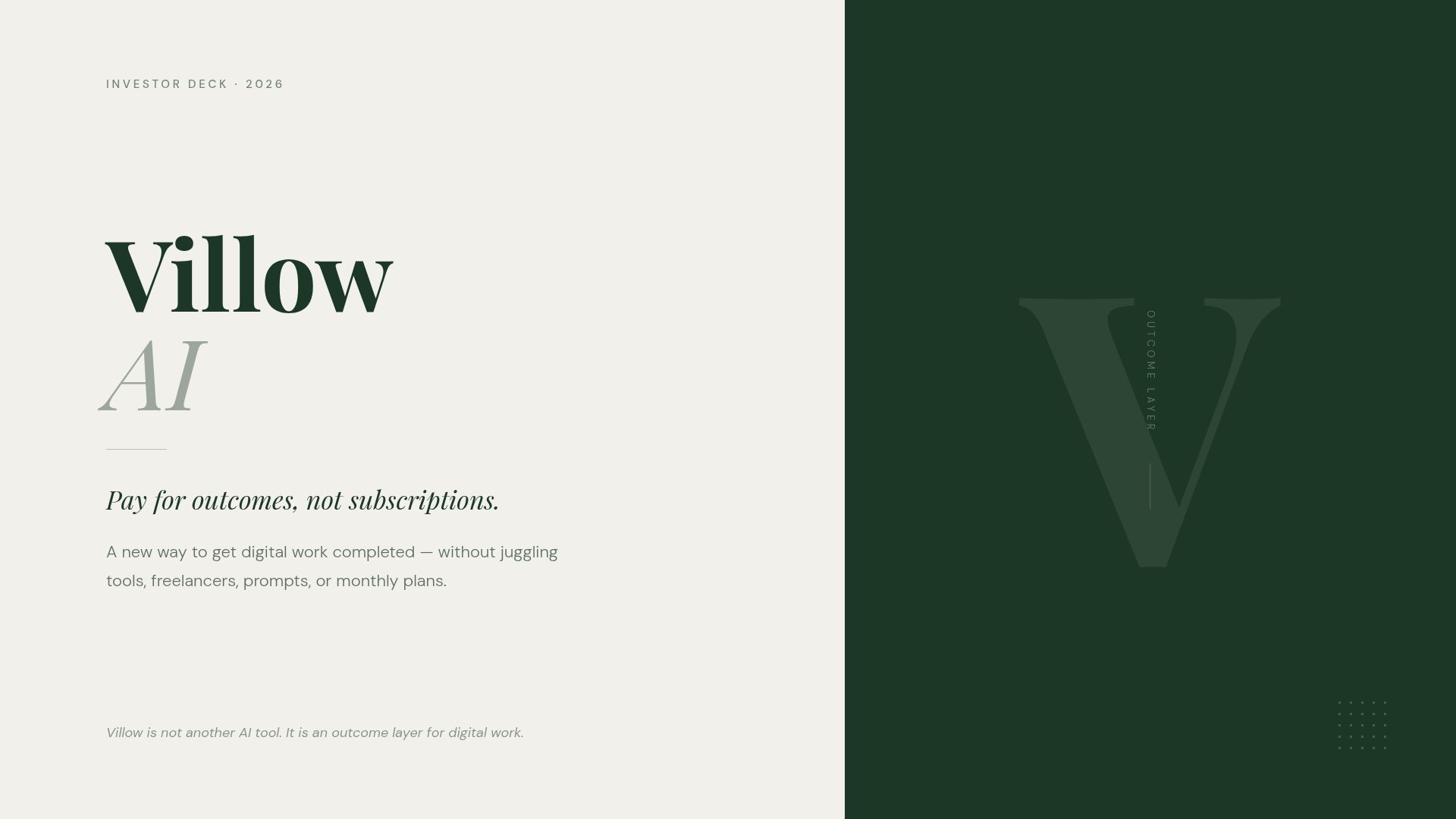Villow: The Outcome Layer for Digital AI Work