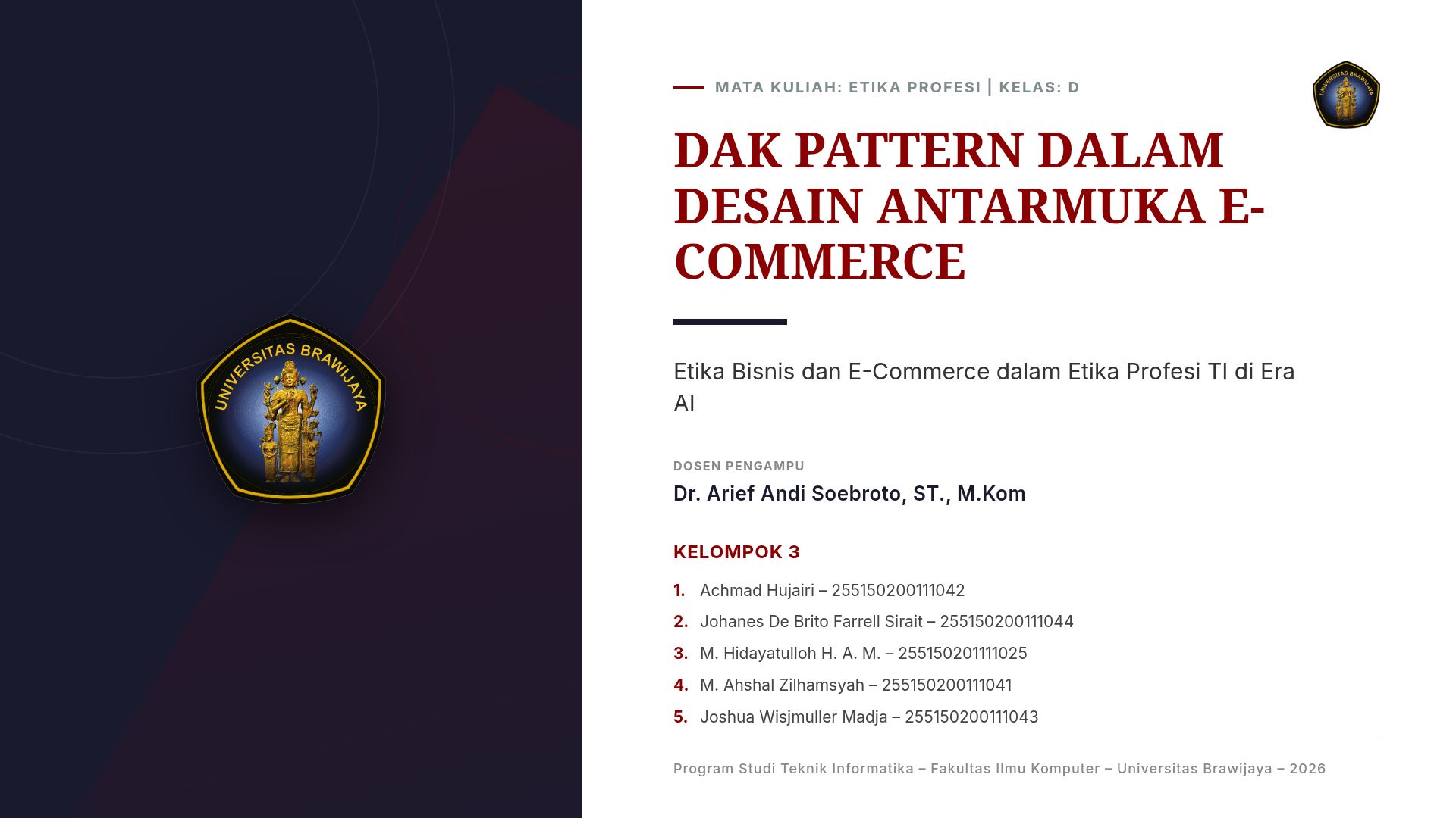 Etika Dark Pattern dalam Desain UI/UX E-Commerce & AI