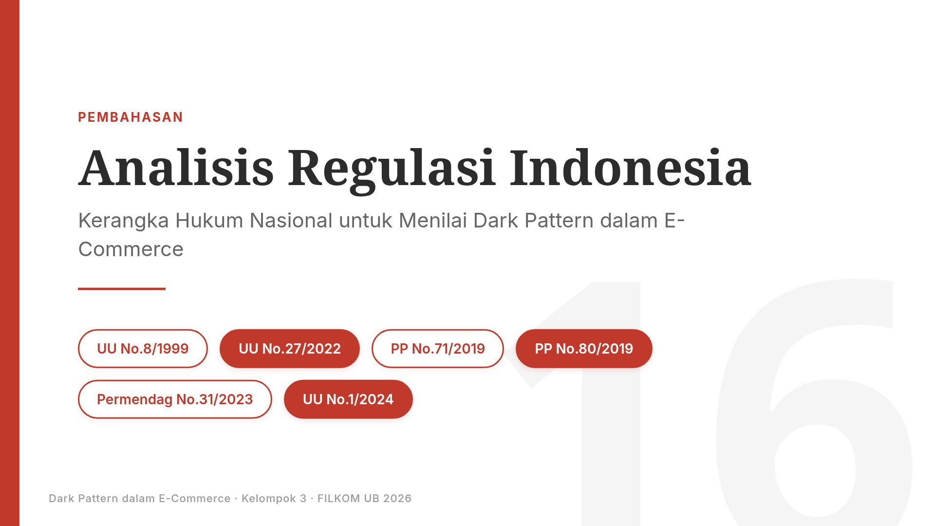 Analisis Regulasi Dark Pattern E-Commerce di Indonesia