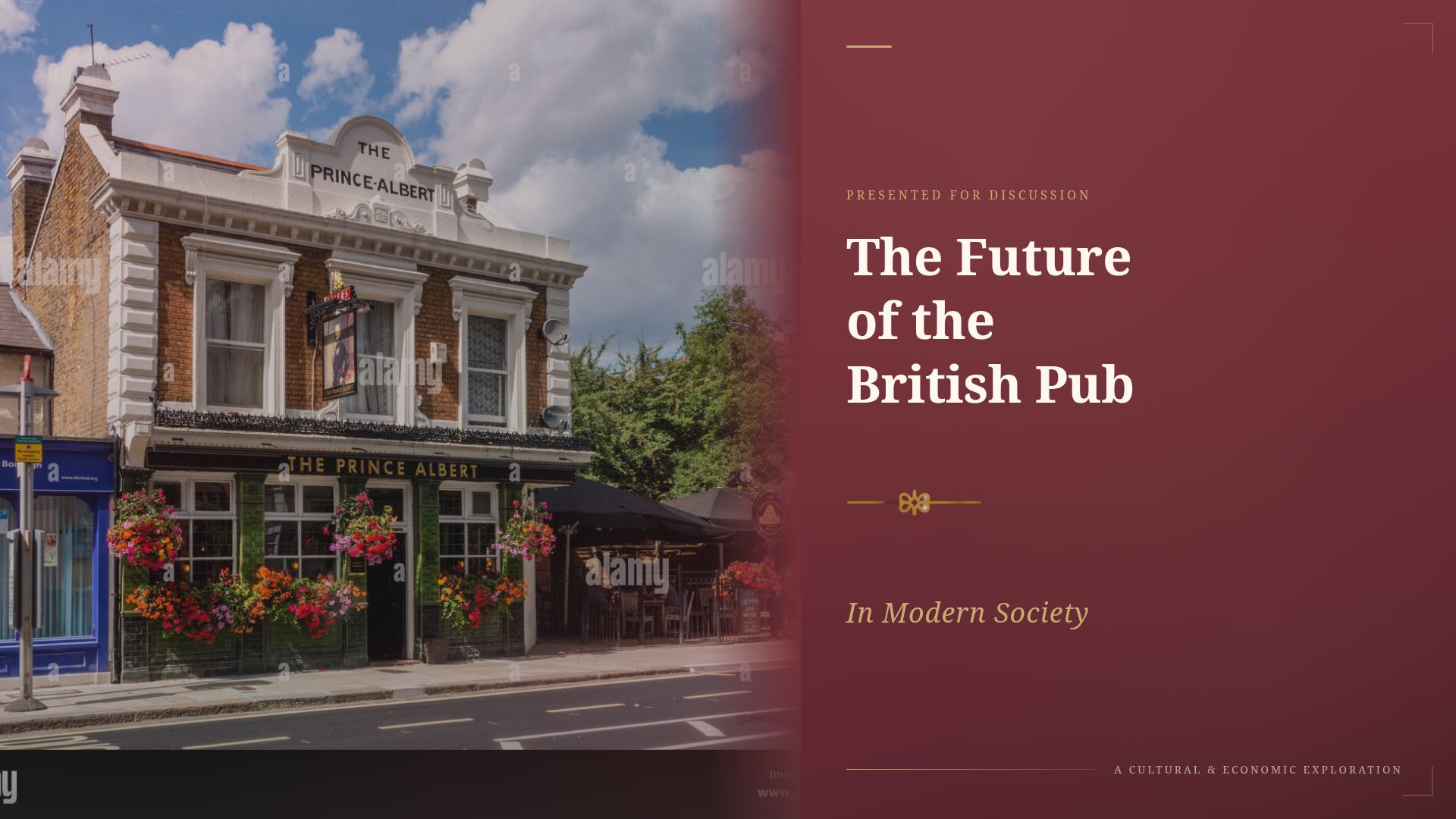 The Future of the British Pub: Cultural & Economic Study