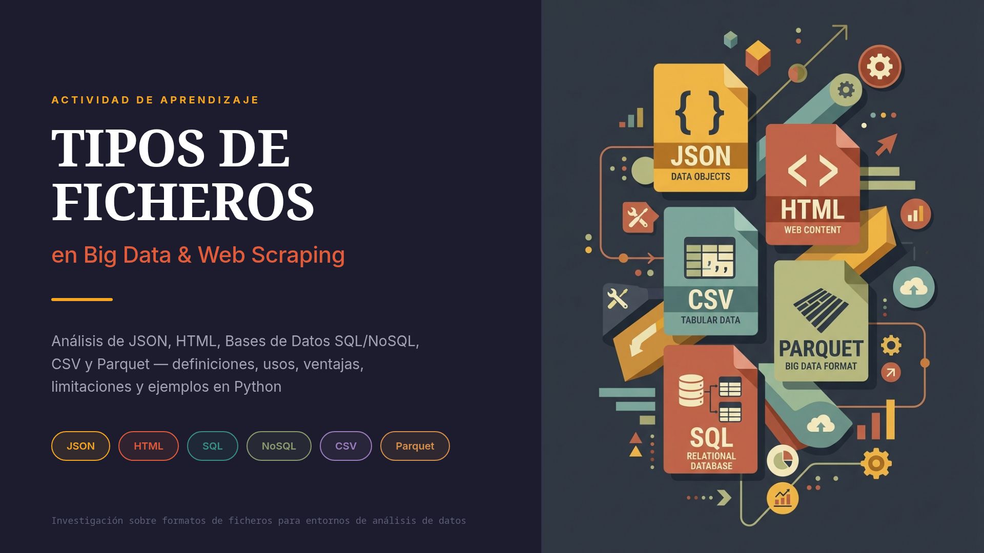Tipos de Ficheros en Big Data y Web Scraping: Guía Completa