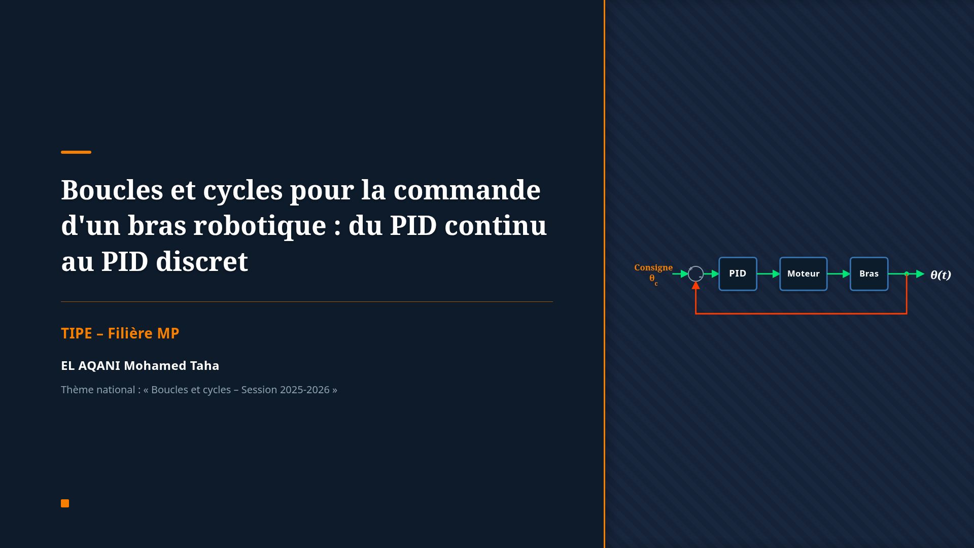Commande PID d'un Bras Robotique : Du Continu au Discret