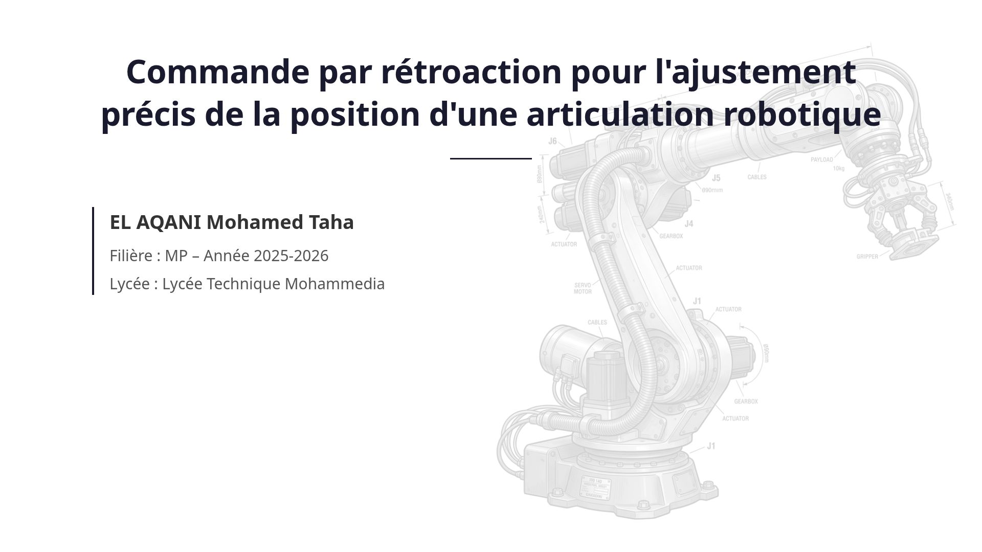 Commande PID pour Articulation de Prothèse Robotique