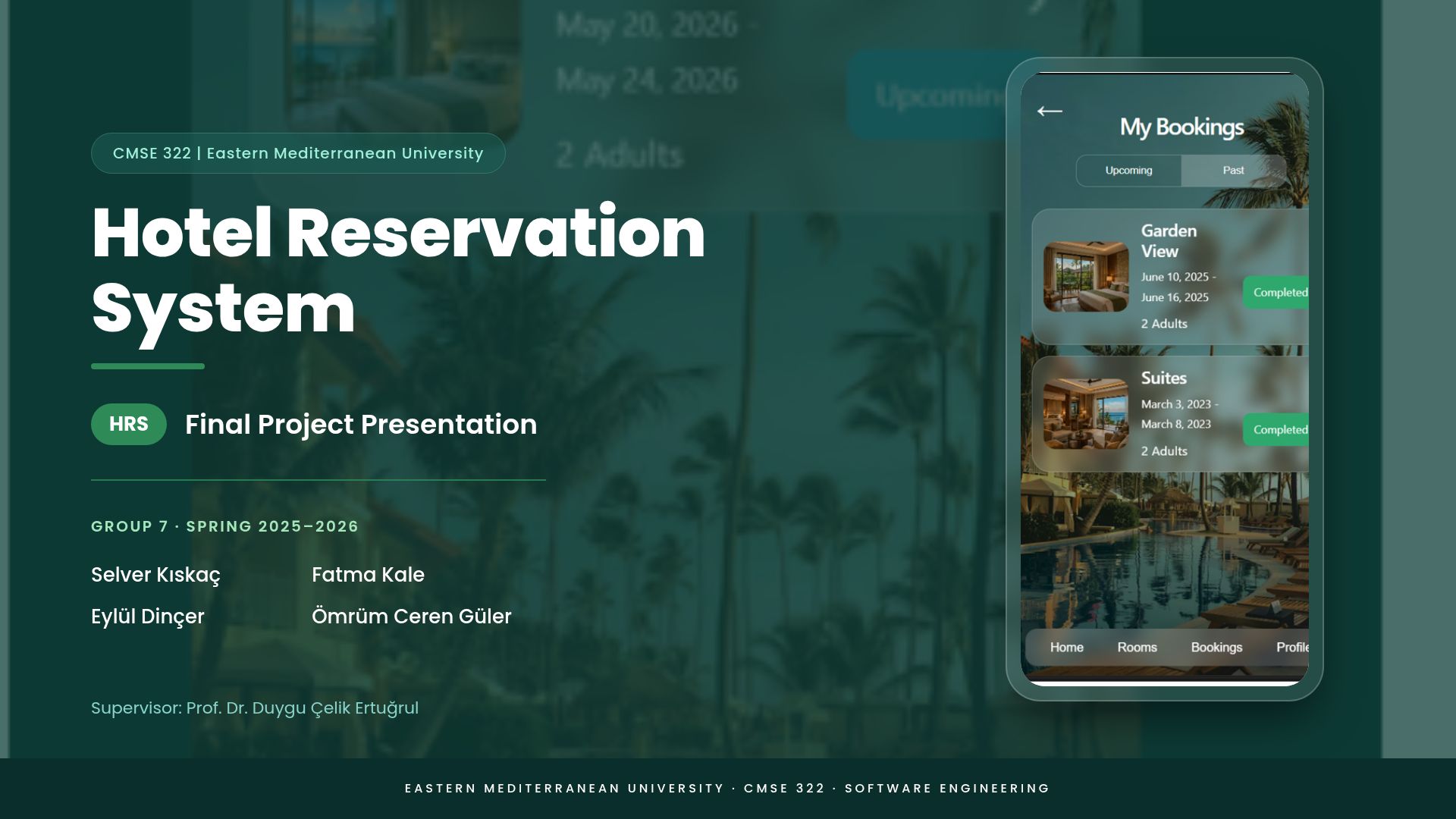 Hotel Reservation System (HRS) Software Engineering Project