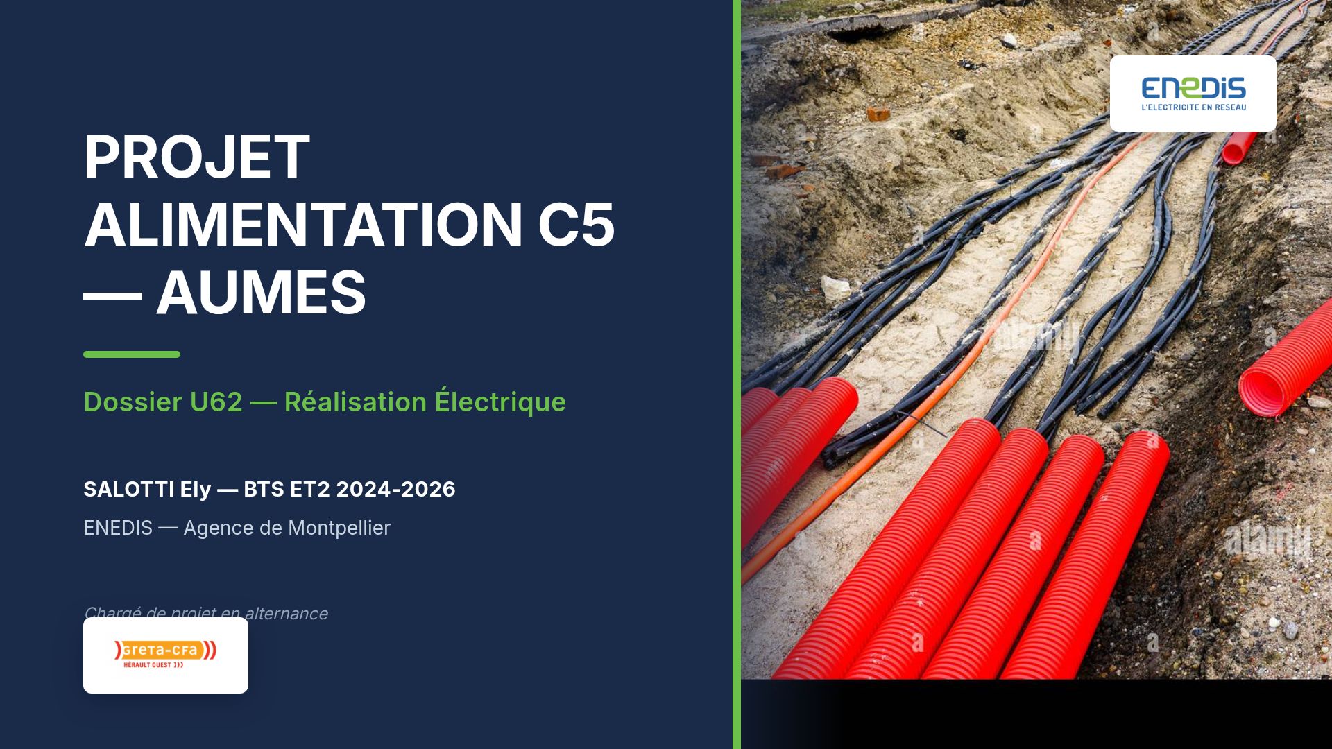 Raccordement Électrique BT Souterrain - Projet Aumes Enedis