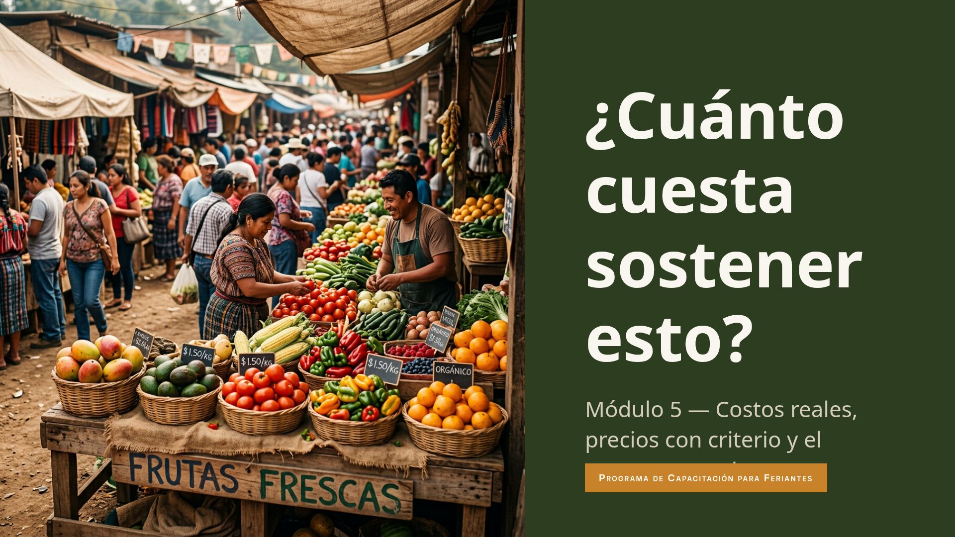 Cómo calcular costos y fijar precios para feriantes