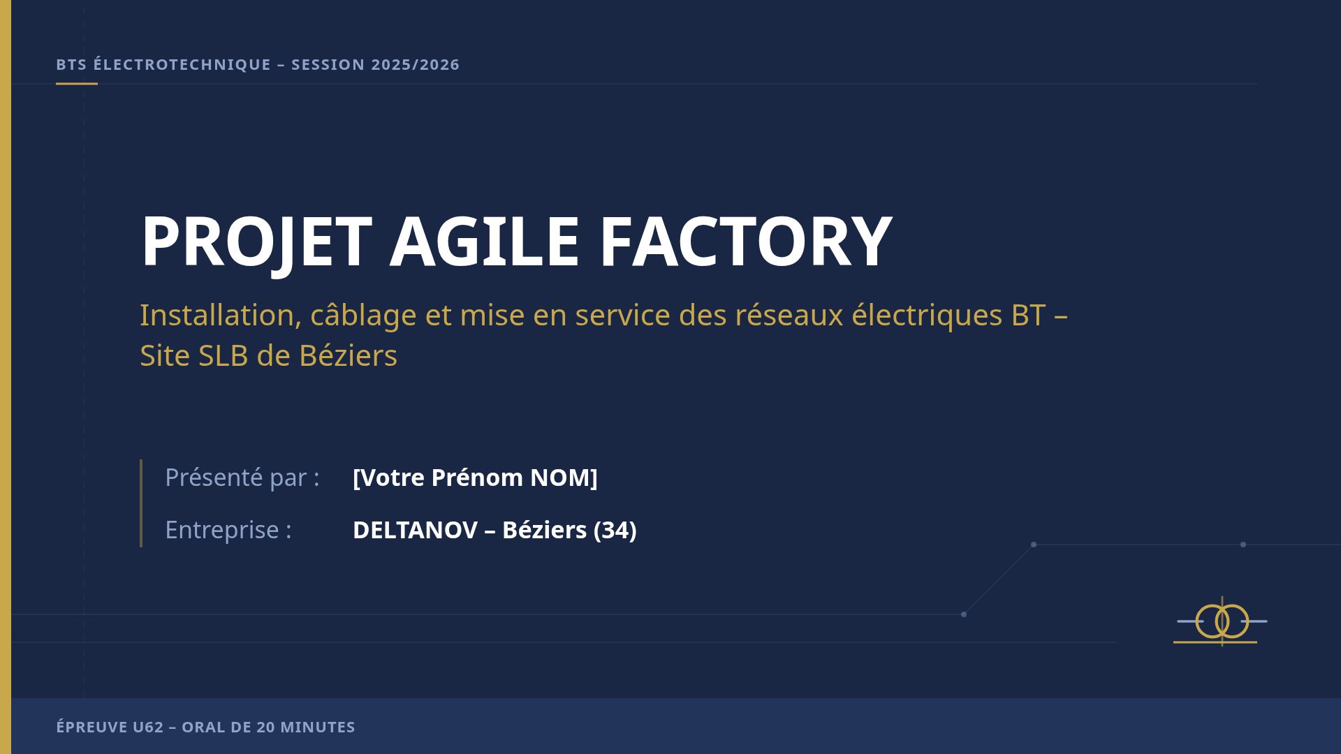 BTS Électrotechnique : Projet AGILE FACTORY - Site SLB