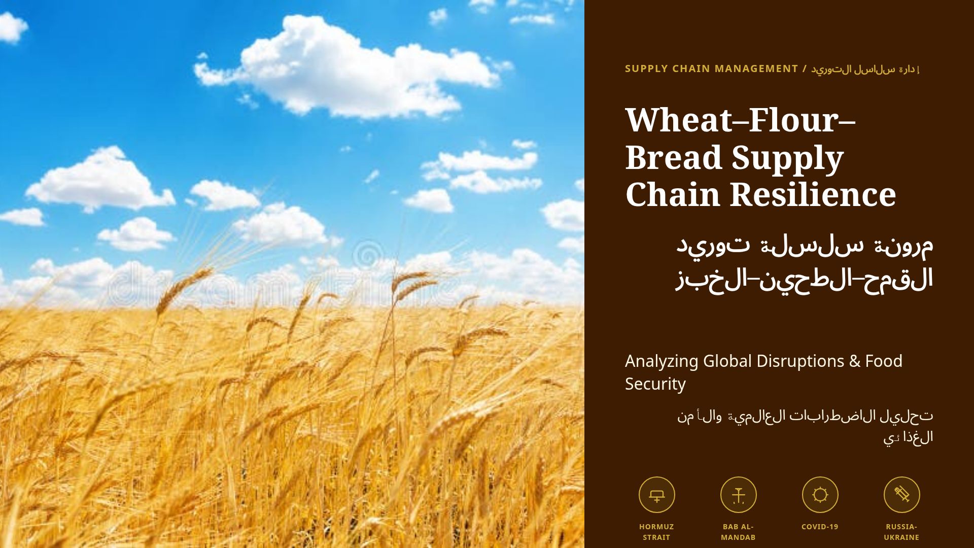 Wheat-Flour-Bread Supply Chain Resilience & Food Security