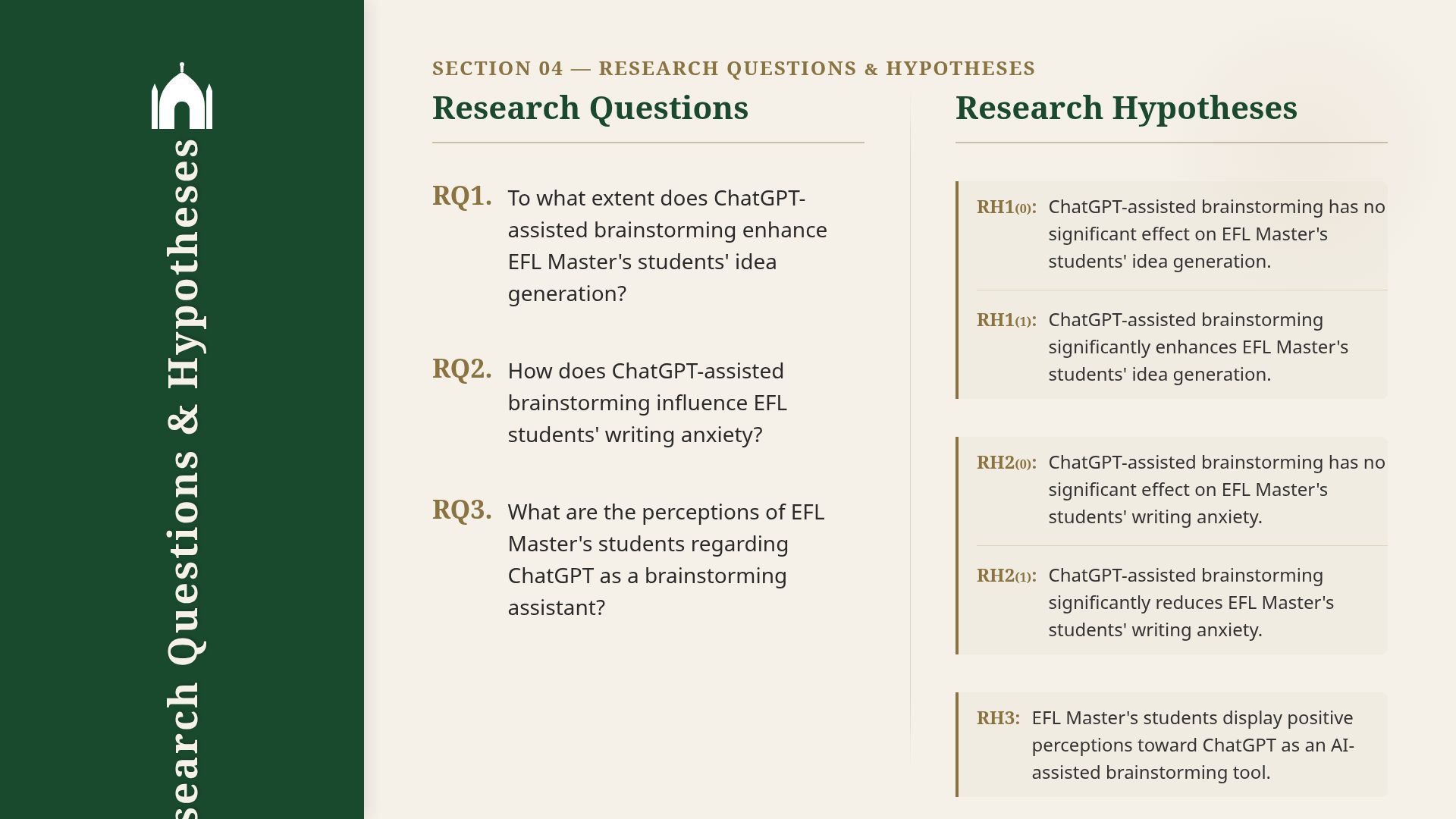 ChatGPT in EFL Writing: Impact on Brainstorming & Anxiety
