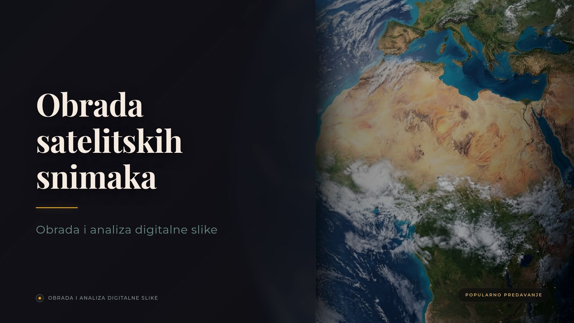 Obrada satelitskih snimaka: Od spektra do analize površine