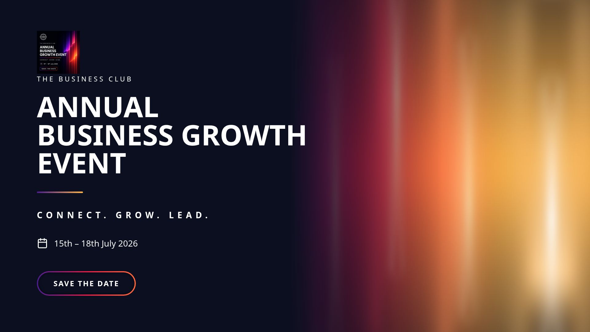 Annual Business Growth Event 2026 | The Business Club Jersey