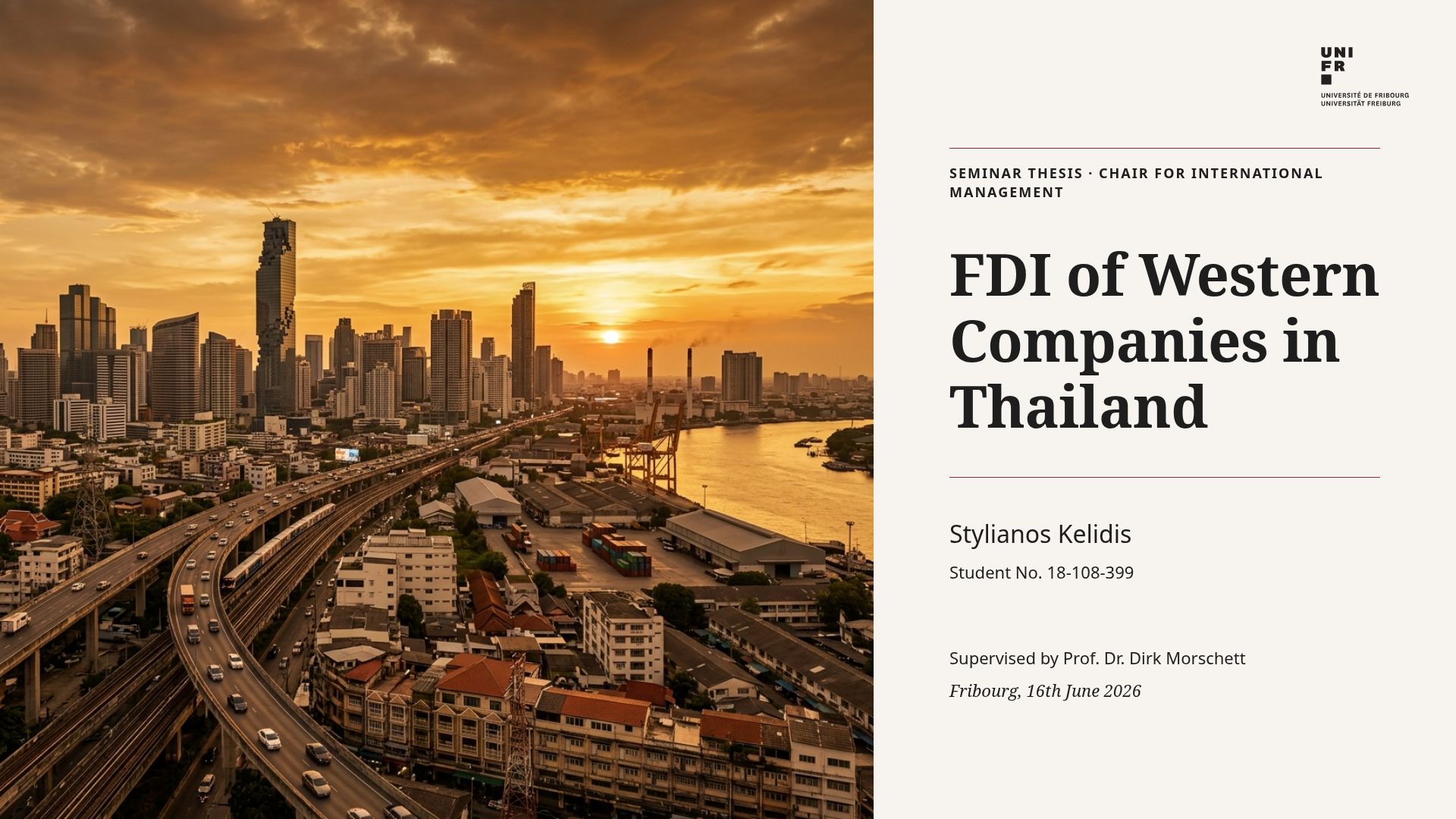 FDI Trends and Case Studies of Western Firms in Thailand