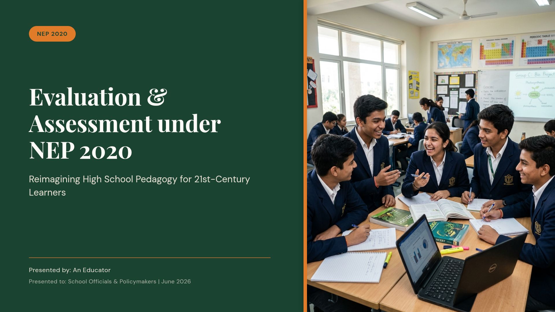Evaluation and Assessment under NEP 2020 for High Schools