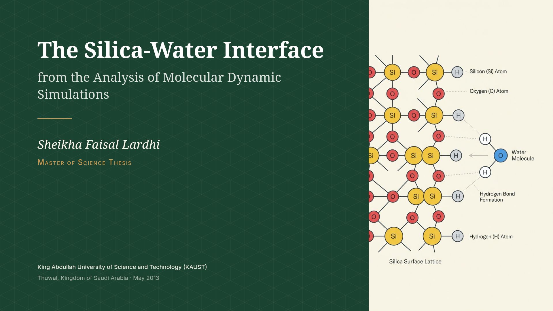 Molecular Dynamics of the Silica-Water Interface
