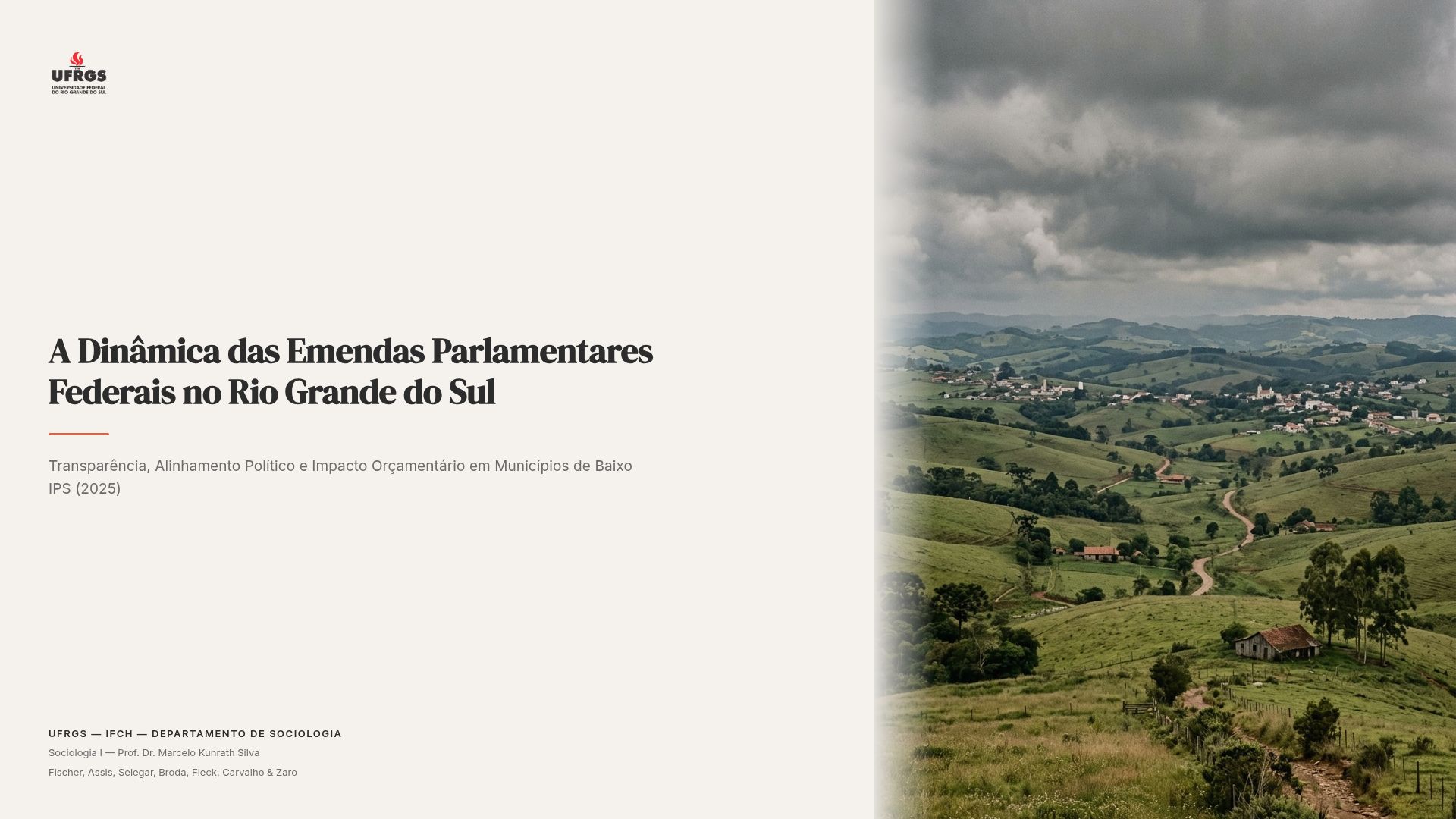 Emendas Parlamentares e Vulnerabilidade no Rio Grande do Sul