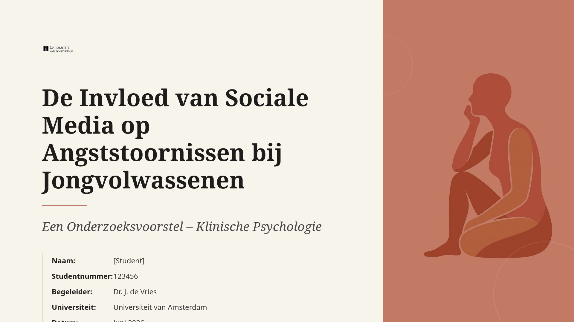 Sociale Media en Angst bij Jongeren: Onderzoeksvoorstel