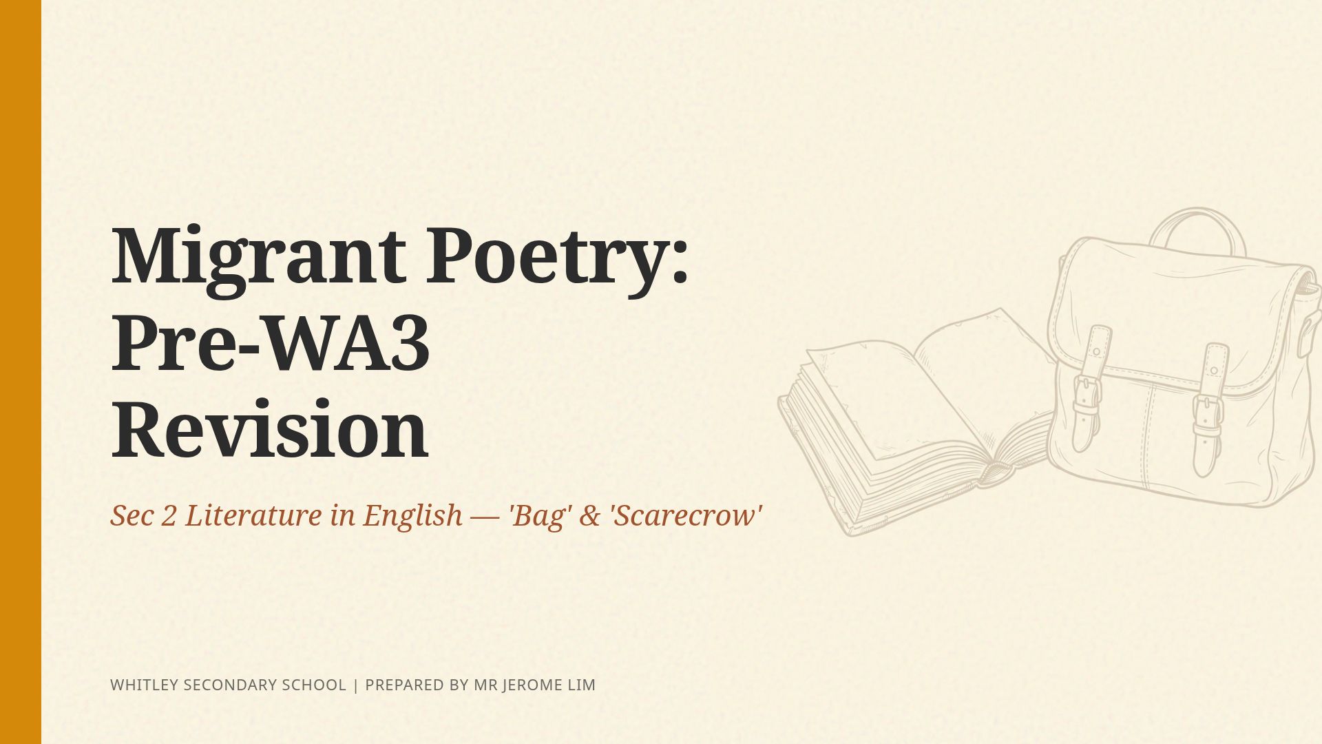 Migrant Poetry Analysis: 'Bag' by Bikas Nath & 'Scarecrow'