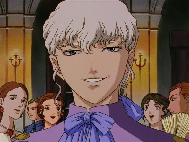 Griffith Berserk anime face close up beautiful angelic knight smiling