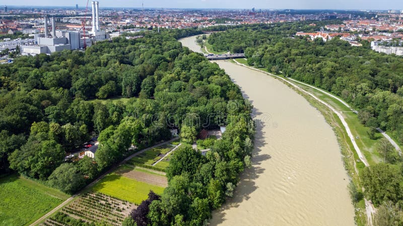 Aerial view of flood