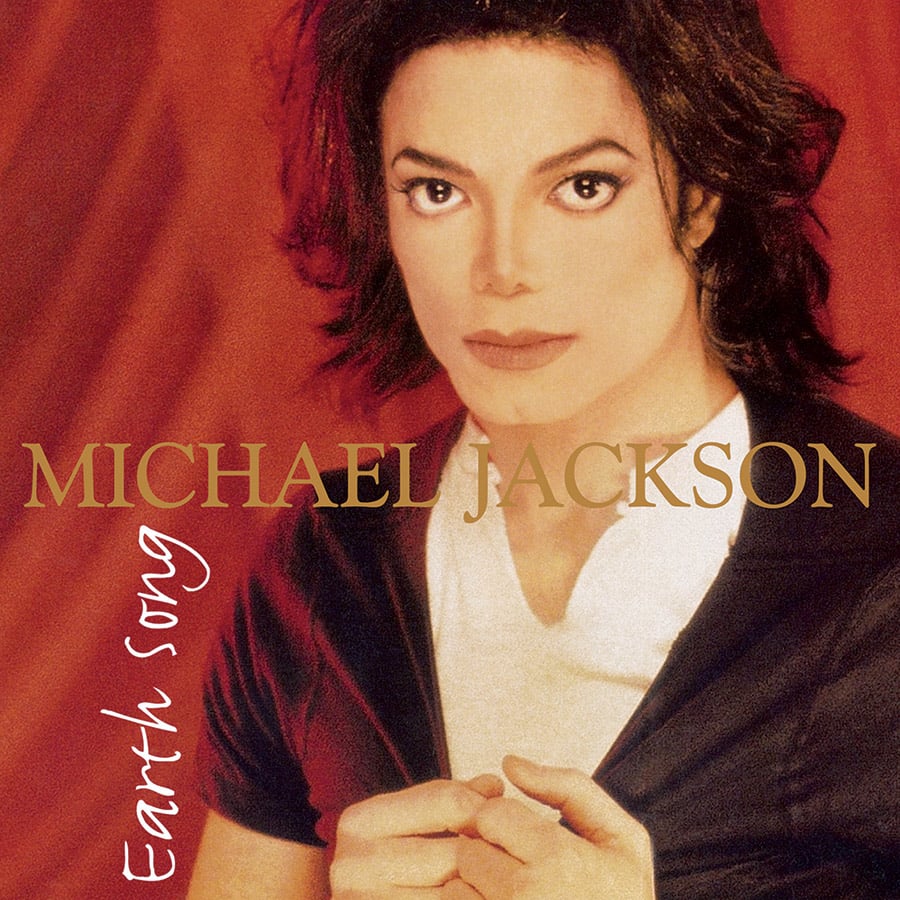 Michael Jackson Earth Song single cover art or video still silhouette