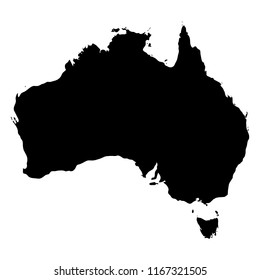 Australia Map Silhouette