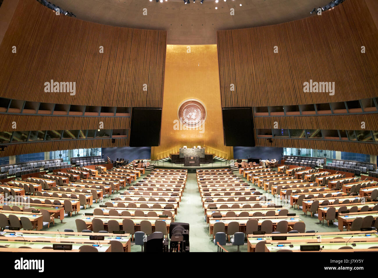 united nations general assembly hall wide angle professional photography