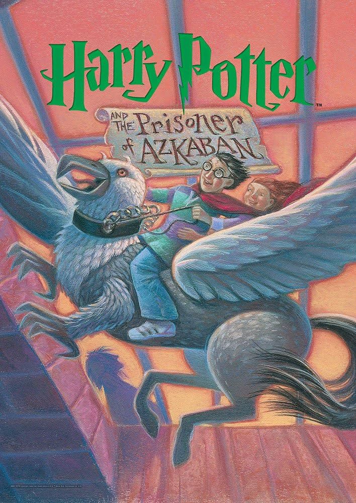 Harry Potter and the Prisoner of Azkaban book cover artistic Hogwarts background