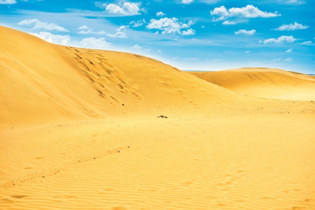 Maspalomas sand dunes blue sky desert
