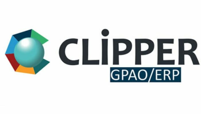 Clipper ERP software logo interface or industrial computer screen