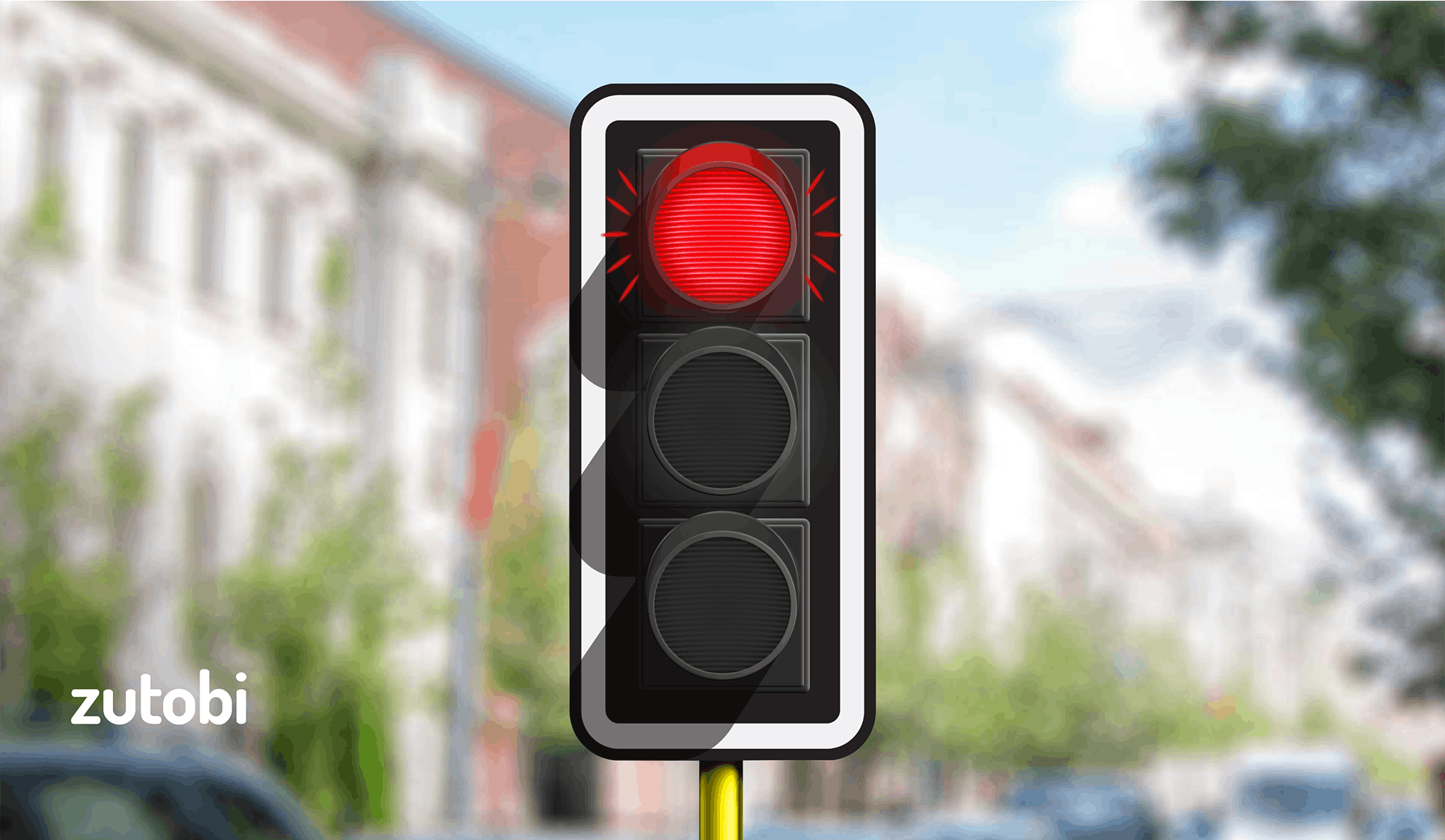 traffic light showing red signal