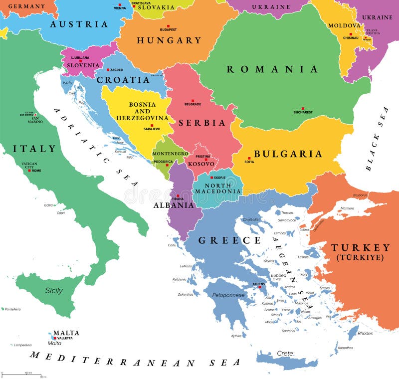 Map of the Balkan Peninsula