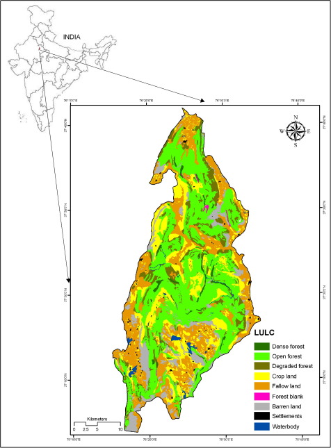 False color satellite landscape