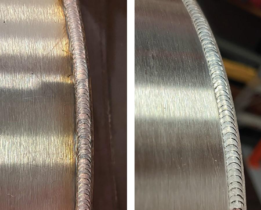 stainless steel weld passivation before and after comparison industrial