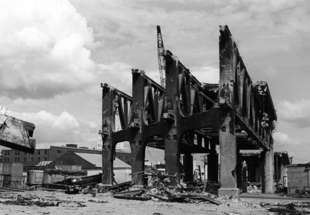 Demolition of Hogan's Alley