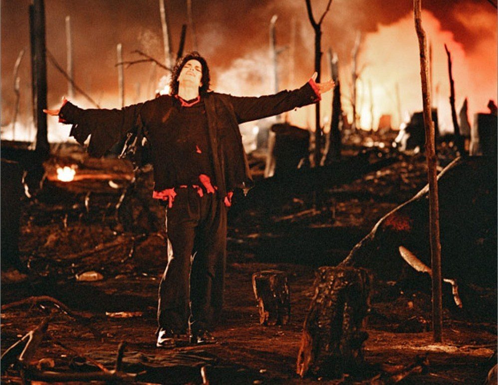 Michael Jackson Earth Song video war scene Croatia rubble
