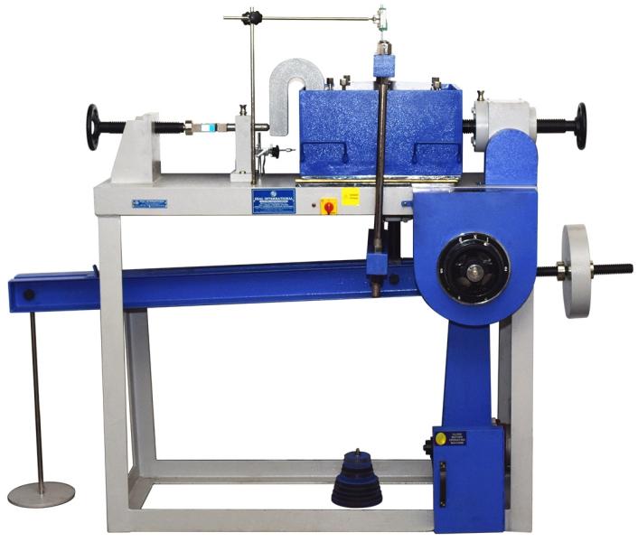 Large Direct Shear Machine industrial testing equipment in laboratory setting, metallic, heavy machinery