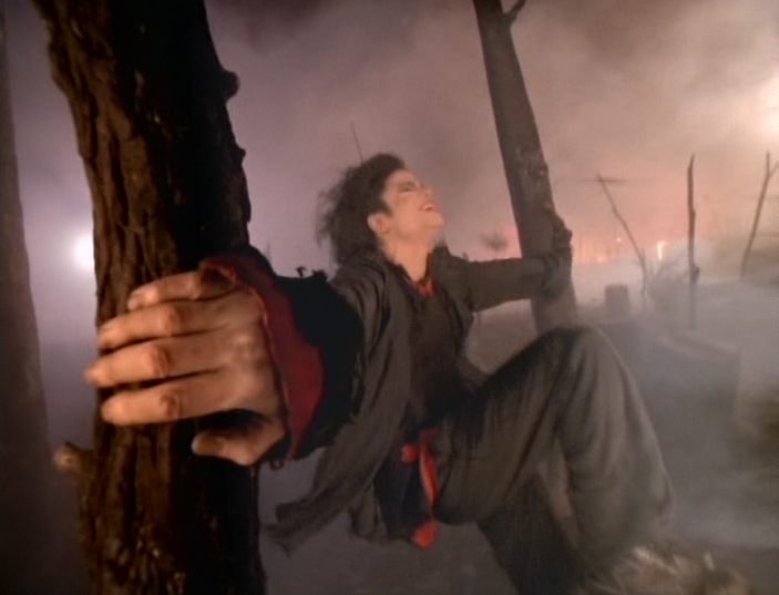 Michael Jackson Earth Song video burnt forest and bulldozer scene