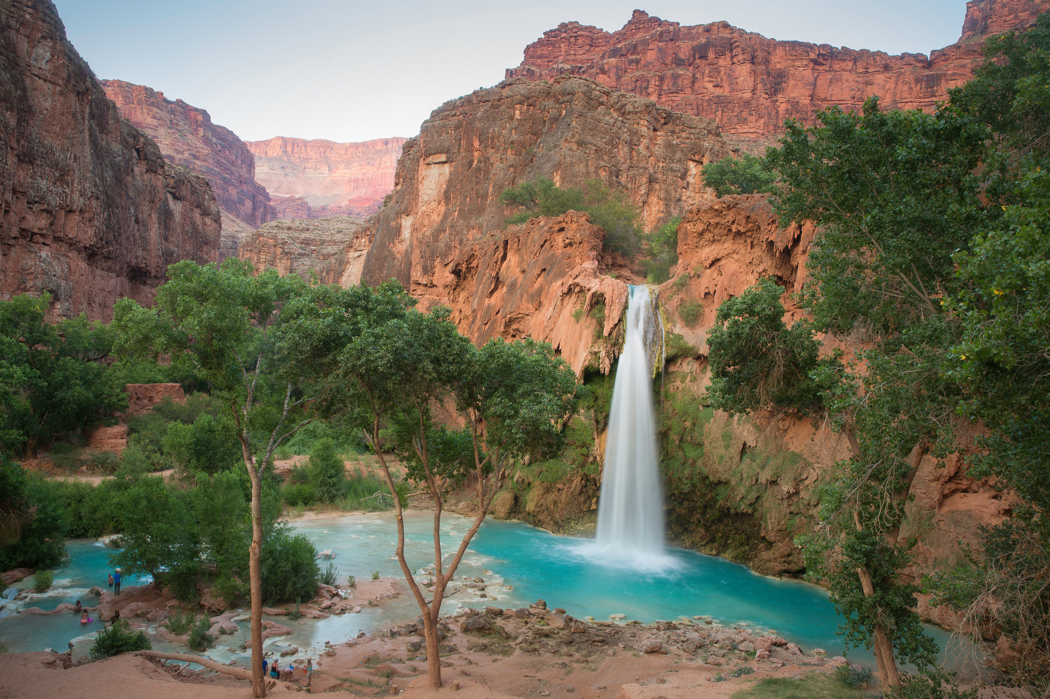 Havasupai Falls Grand Canyon landscape wide shot